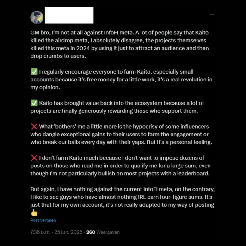 The Great Airdrop Hijack: How Kaito, Binance Alpha, and the Yapper Economy Are Destroying Web3 27 InfluencerTweetAirdrop 19