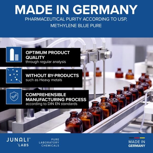 Methylene Blue 2x 100ml - Drops Solution 1% | USP Pharmaceutical Grade | Made in Germany - JUNALI® - Image 4